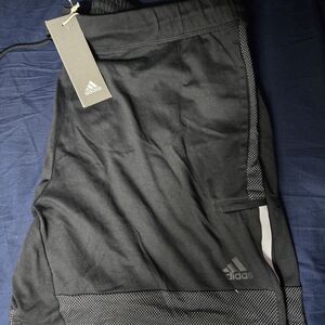 Adidas Black Shorts with Gray Details